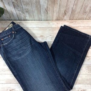 Woman’s Lucky Brand Southside Rider Mid Rise Button Fly Boot Cut Jeans